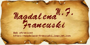 Magdalena Francuski vizit kartica